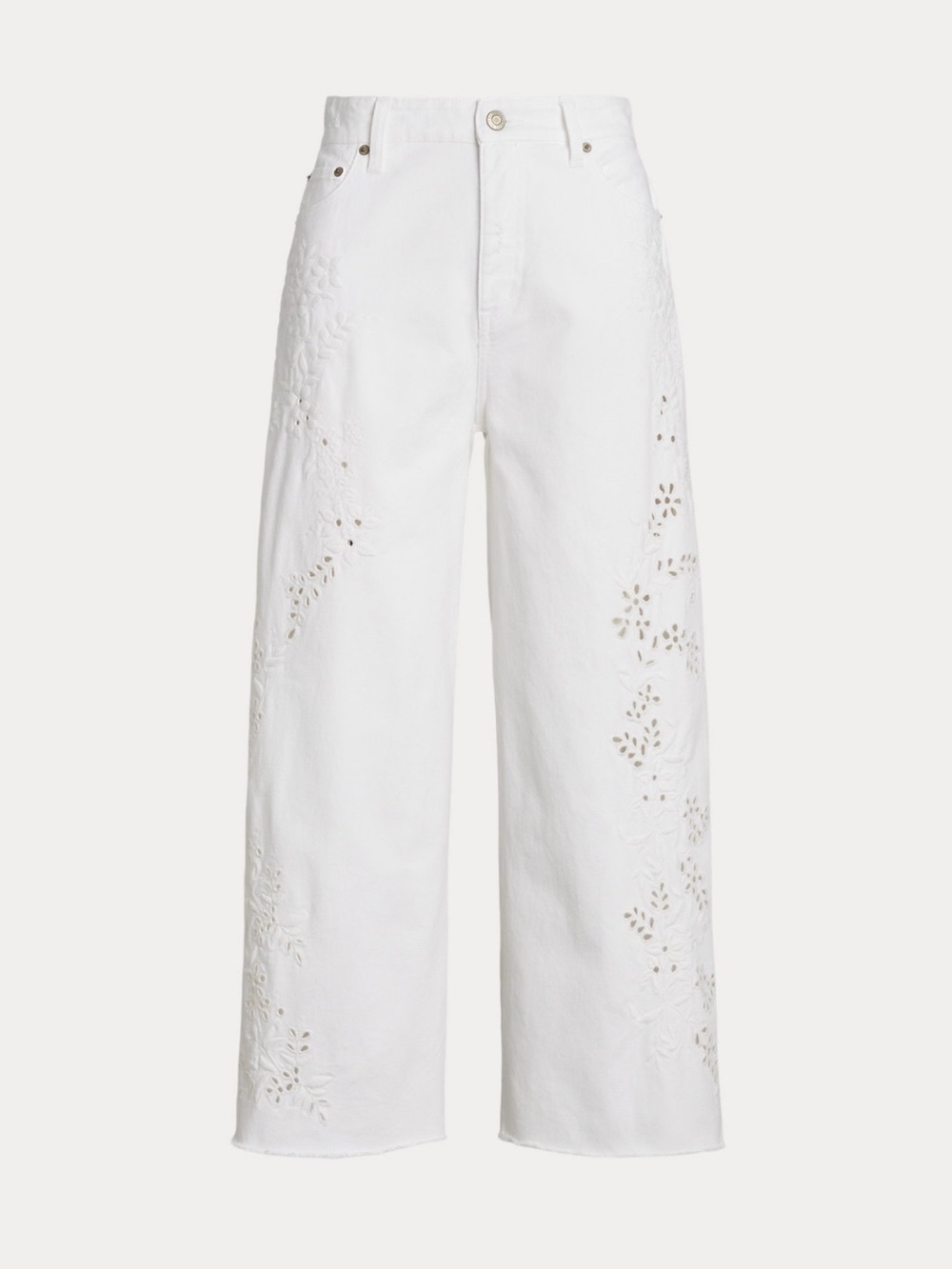 Ralph Lauren size 12 White embroidered Straight women’s Jeans